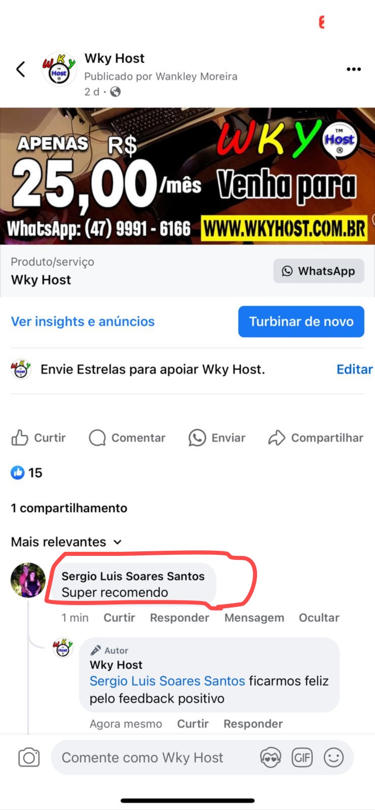 Depoimento de cliente
