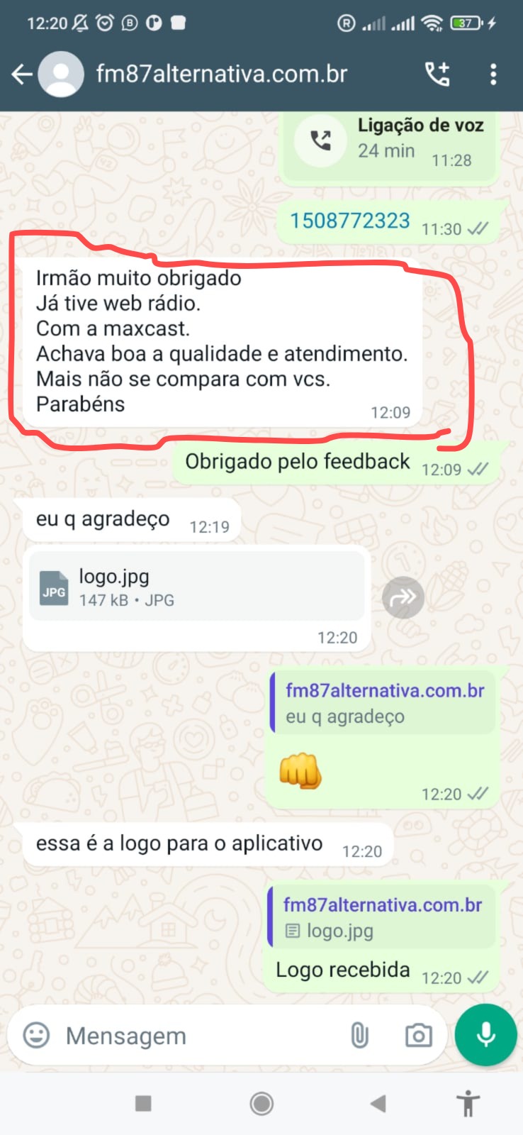 Depoimento de cliente